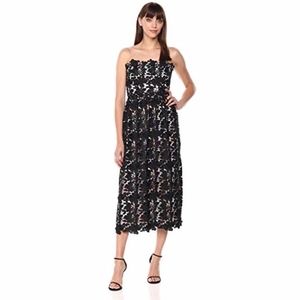 NWT Monique Lhuiller • Black Lace Watercolor Dress